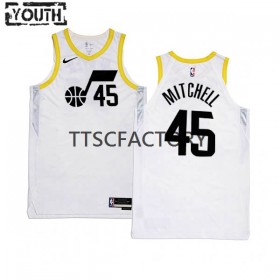 Utah Jazz Donovan Mitchell 45 Nike 2022-23 Association Edition Valkoinen Pelipaidat Swingman - Lasten